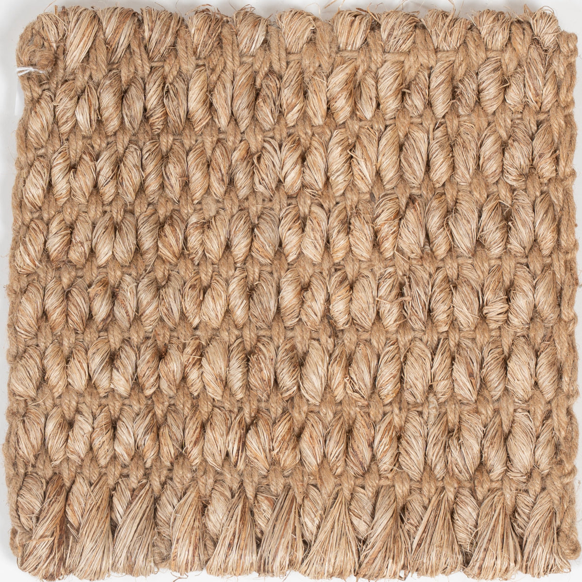 Looma : Knot mixed fibre rug in neutral tones
