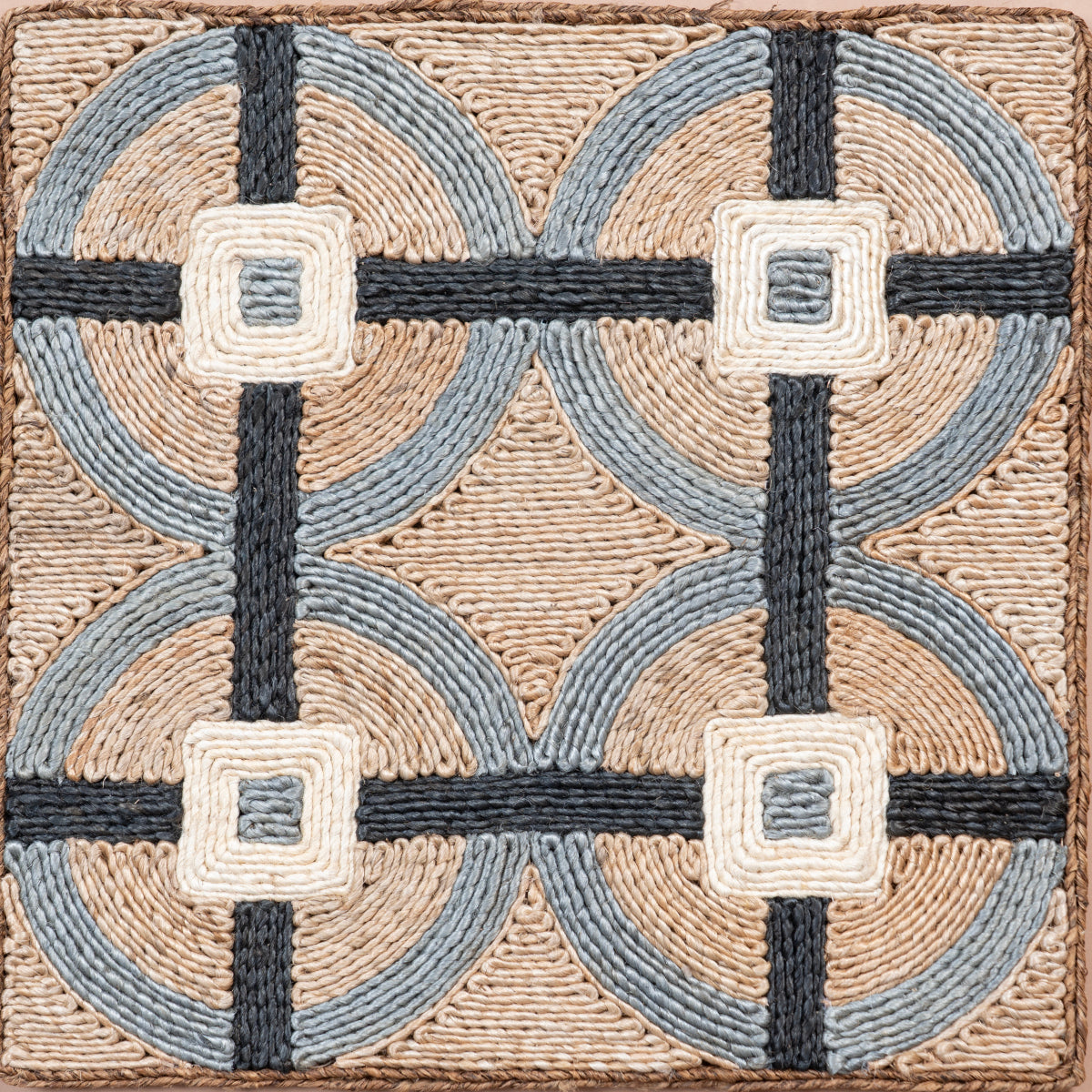 Looma : Kosh mixed fibre rug product view in grey tones
