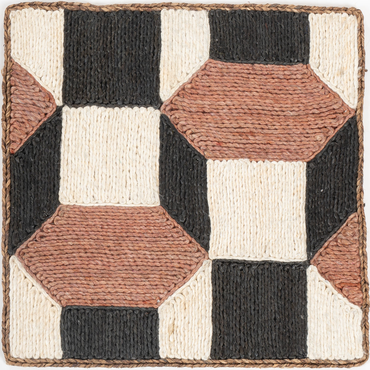 Looma : Paath mixed fibre rug in neutral tones