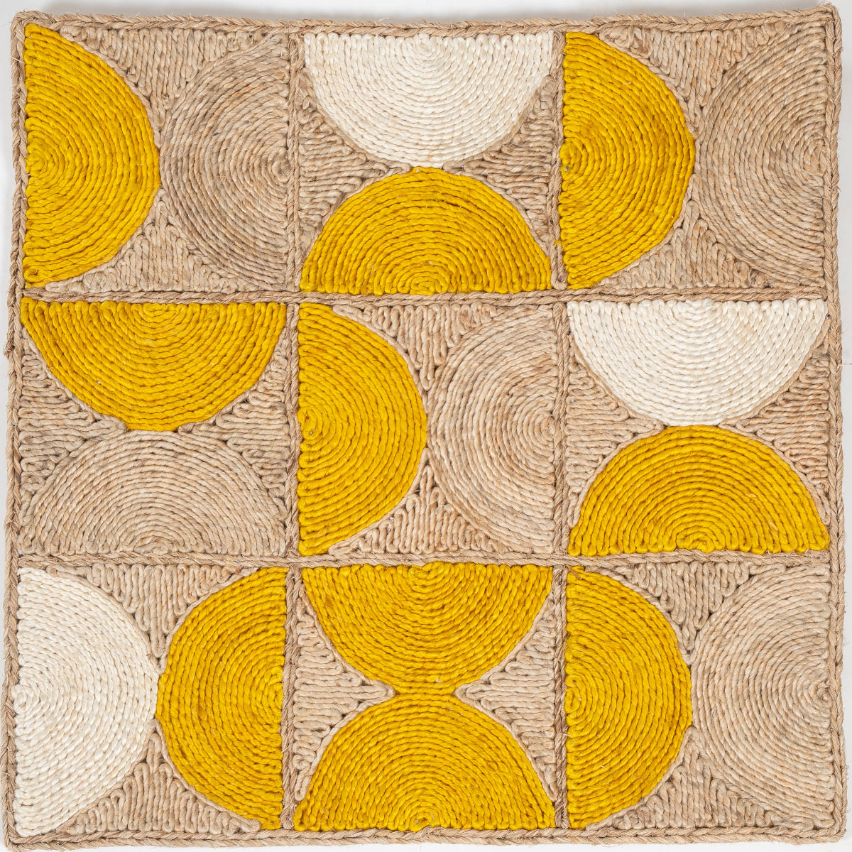 Looma : Surya mixed fibre rug in yellow tones
