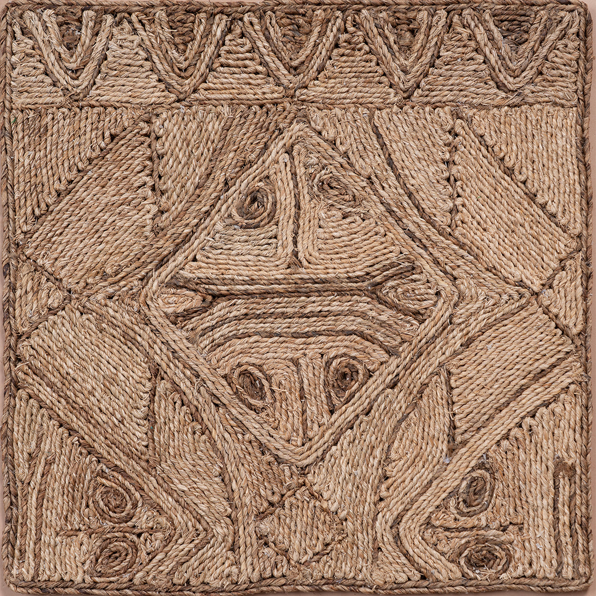 Looma : Trayi mixed fibre rug product view in neutral tones