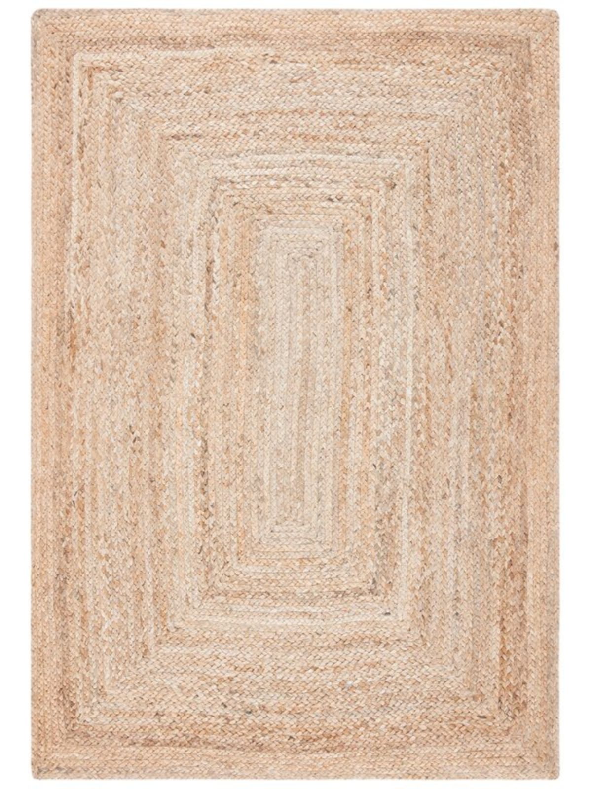 Lusaka natural jute braided area rug-Natural jute rug in neutral tones