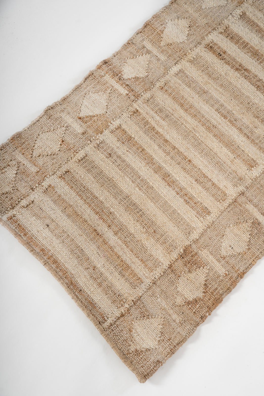 Malabar Coastal Jute Runner close-up showing the jute weave and stripes surface