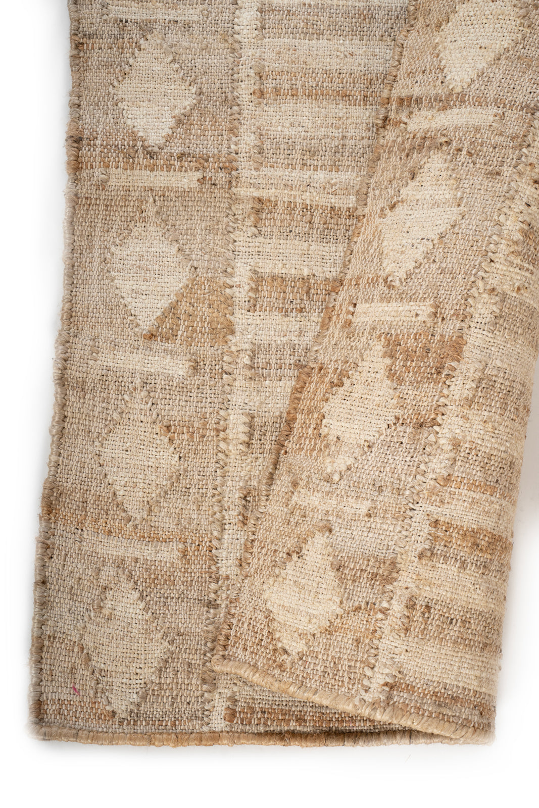 Malabar Coastal Jute Runner detail showing edge binding and jute finishing of the runner