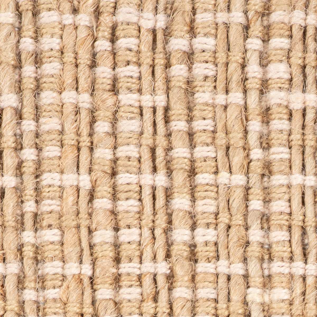 Mariner : Terracotta Tide close-up showing the jute weave and striped pattern