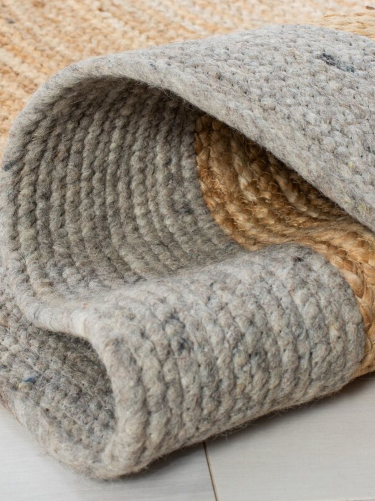 Maseru jute bordered oval area rug - additional product view showing the jute rug