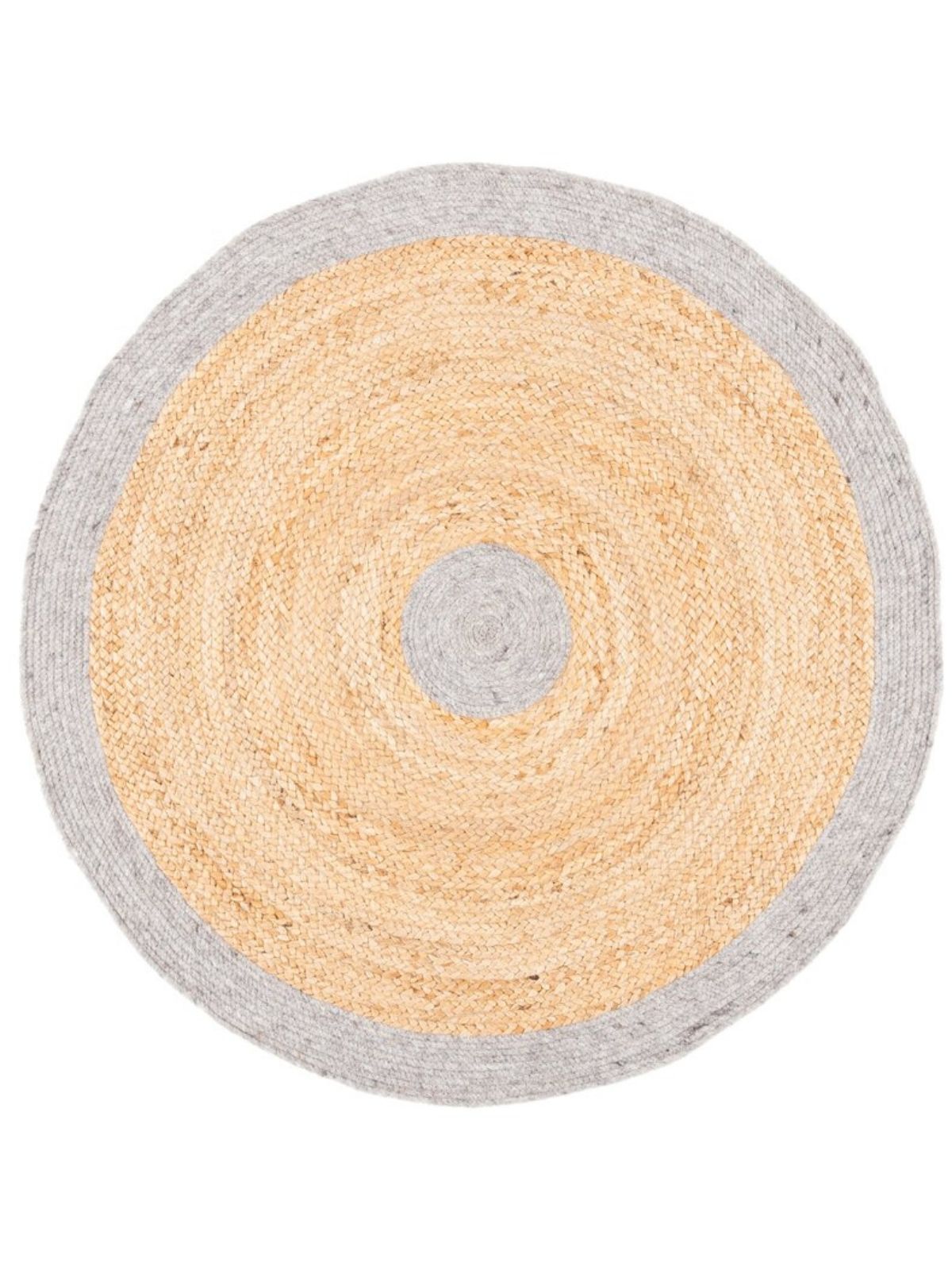 Maseru jute bordered round area rug jute rug in neutral tones