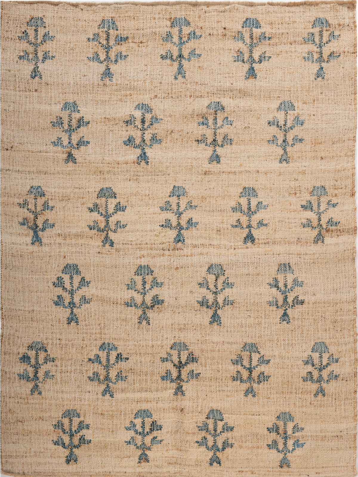 Meadow Bloom Jute Rug jute rug in green tones