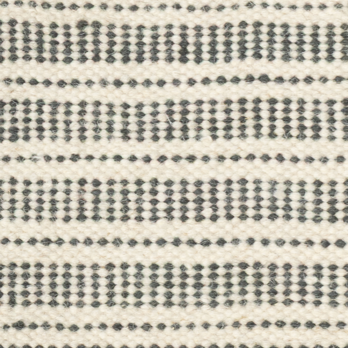 Mehr Rekha close-up showing the wool weave and striped pattern