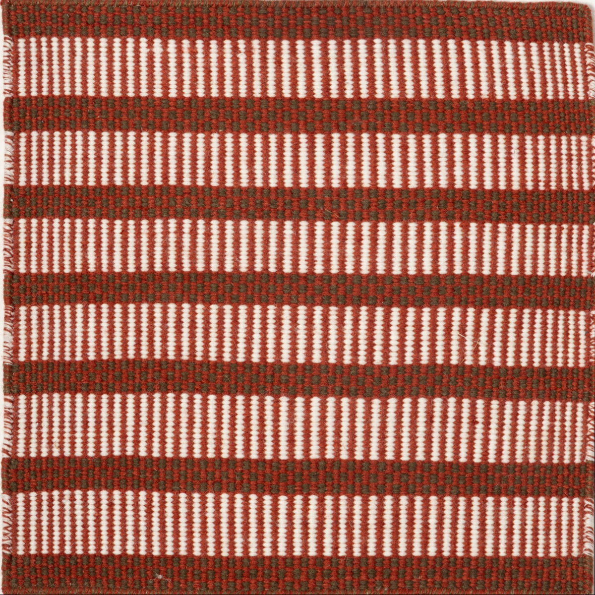 Mehr Tambi Lines wool rug in brown tones