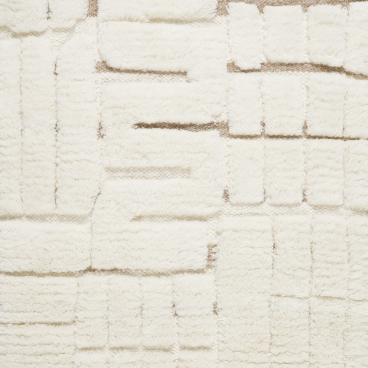 Mehran : Linear wool rug in neutral tones