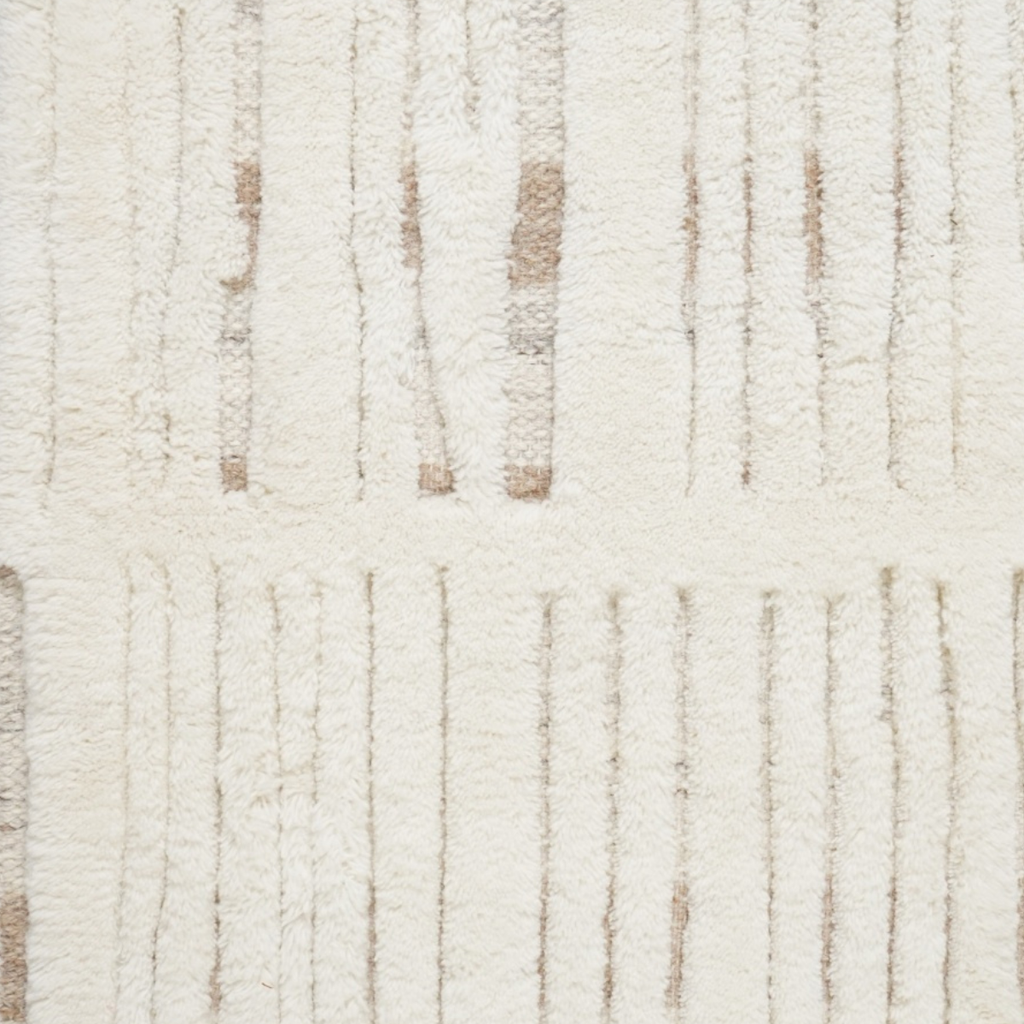 Mehran : Travertine | Textured Travertine Wool Rug - Aarohana Home