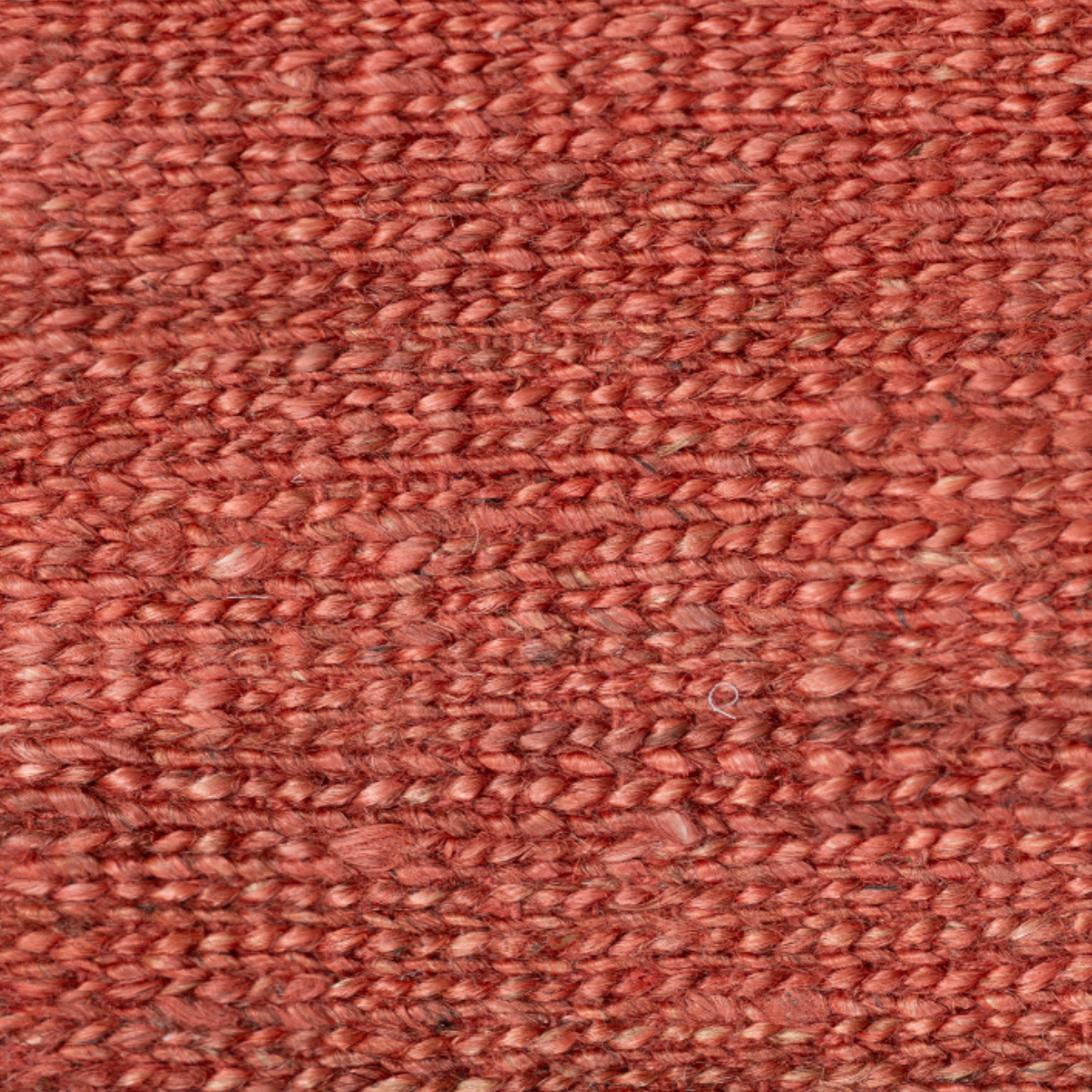 Mez Weaves - Deep Terracotta close-up weave detail showing the jute surface