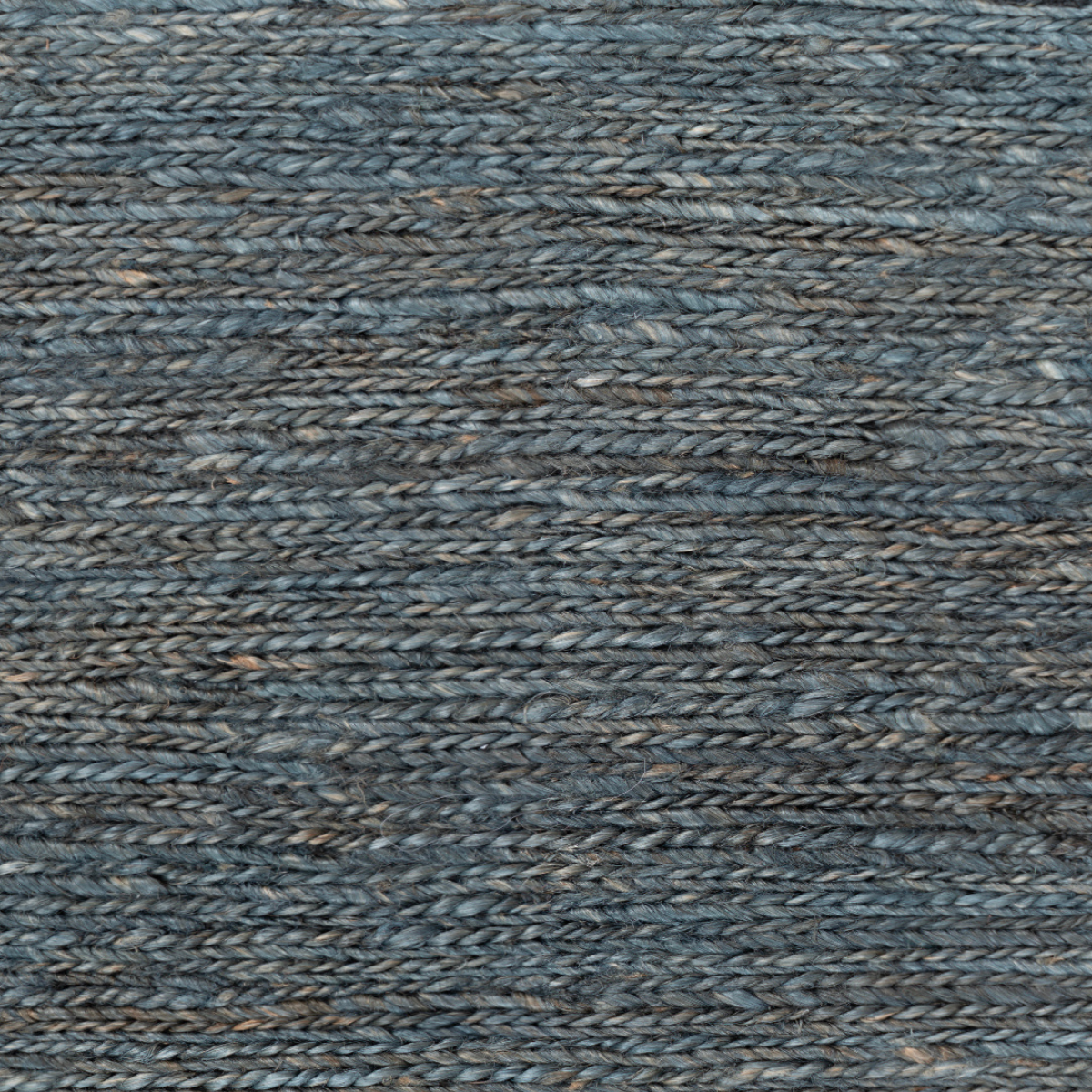 Mez Weaves - Indigo Mist jute rug product view in blue tones