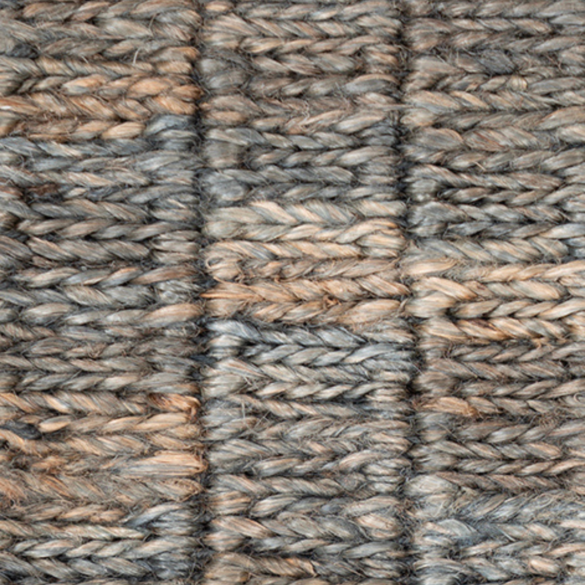 Mez Weaves - Slate Rib close-up showing the jute weave and surface texture