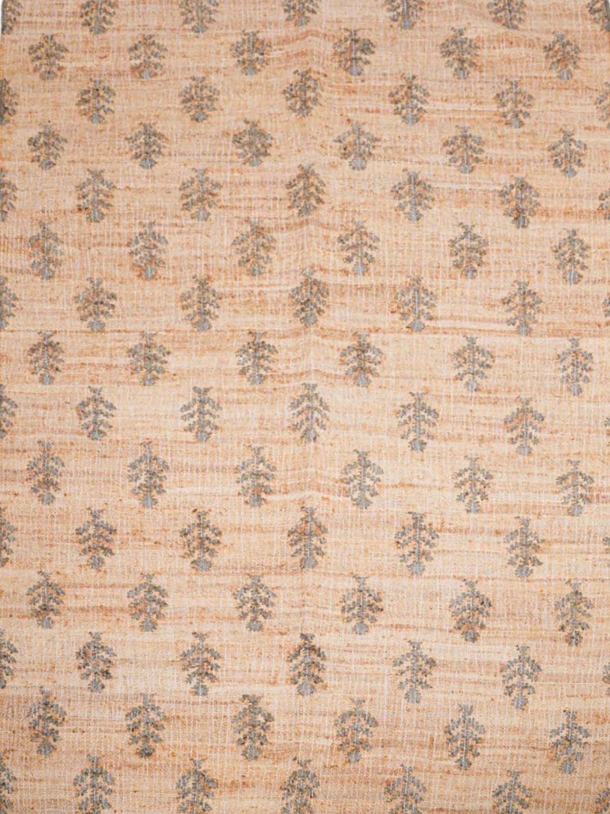 Midnight Foliage Jute Rug jute rug in blue tones
