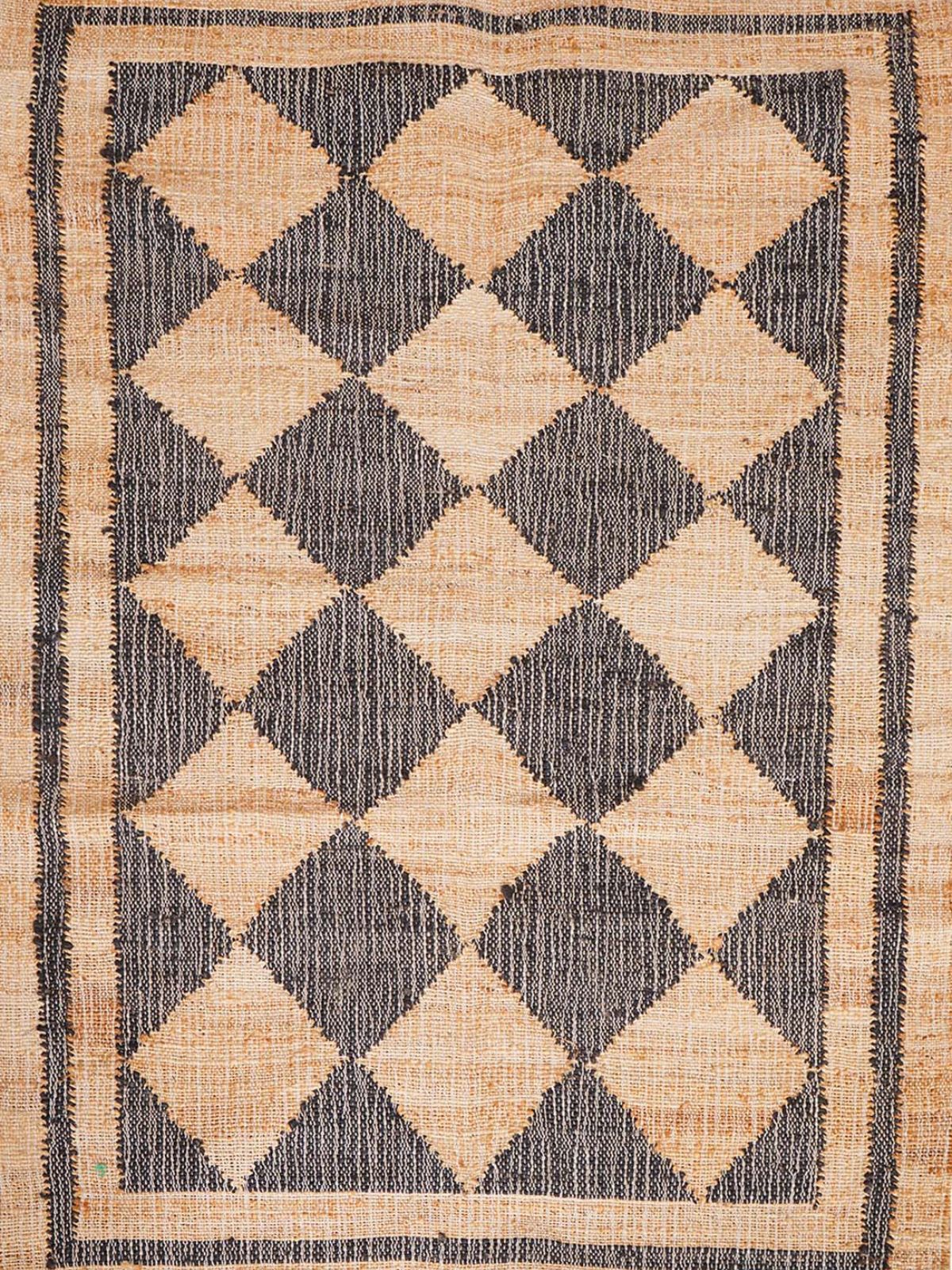 Midnight Mirage Jute Rug jute rug in blue tones