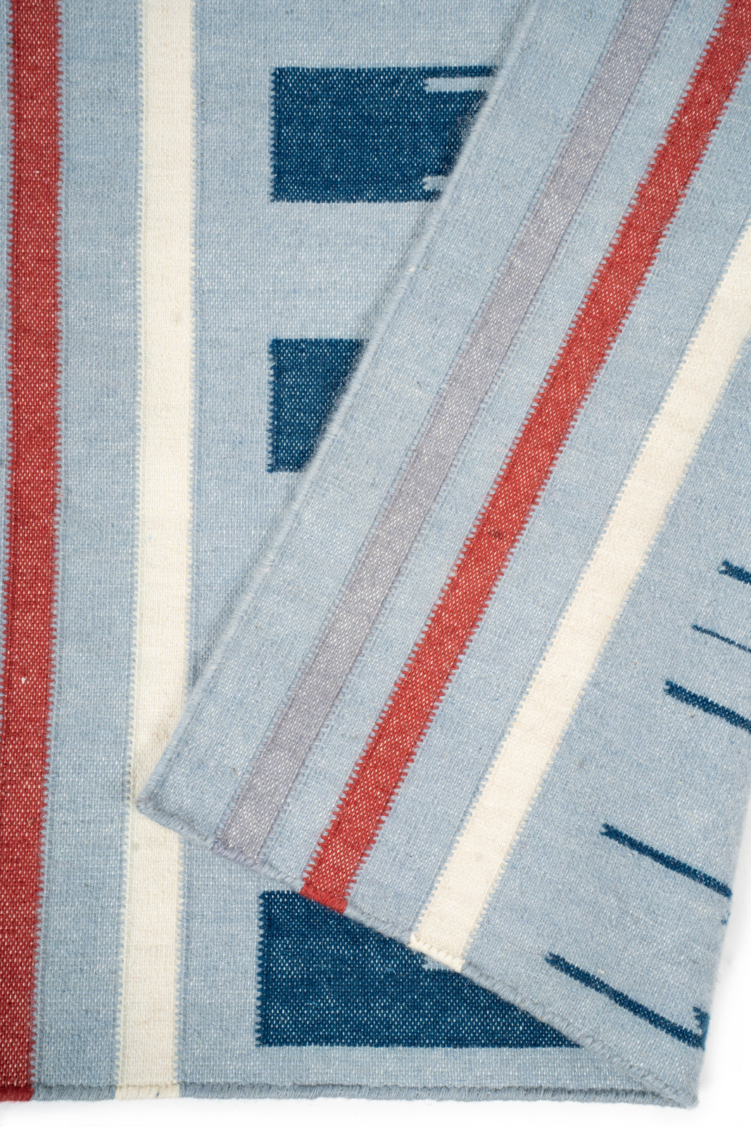 Midnight Skyline detail of the geometric pattern in wool