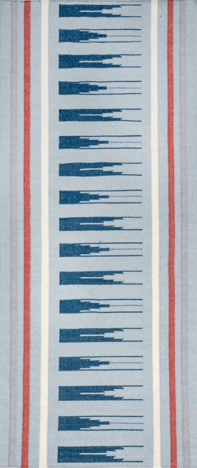 Midnight Skyline wool rug in blue tones