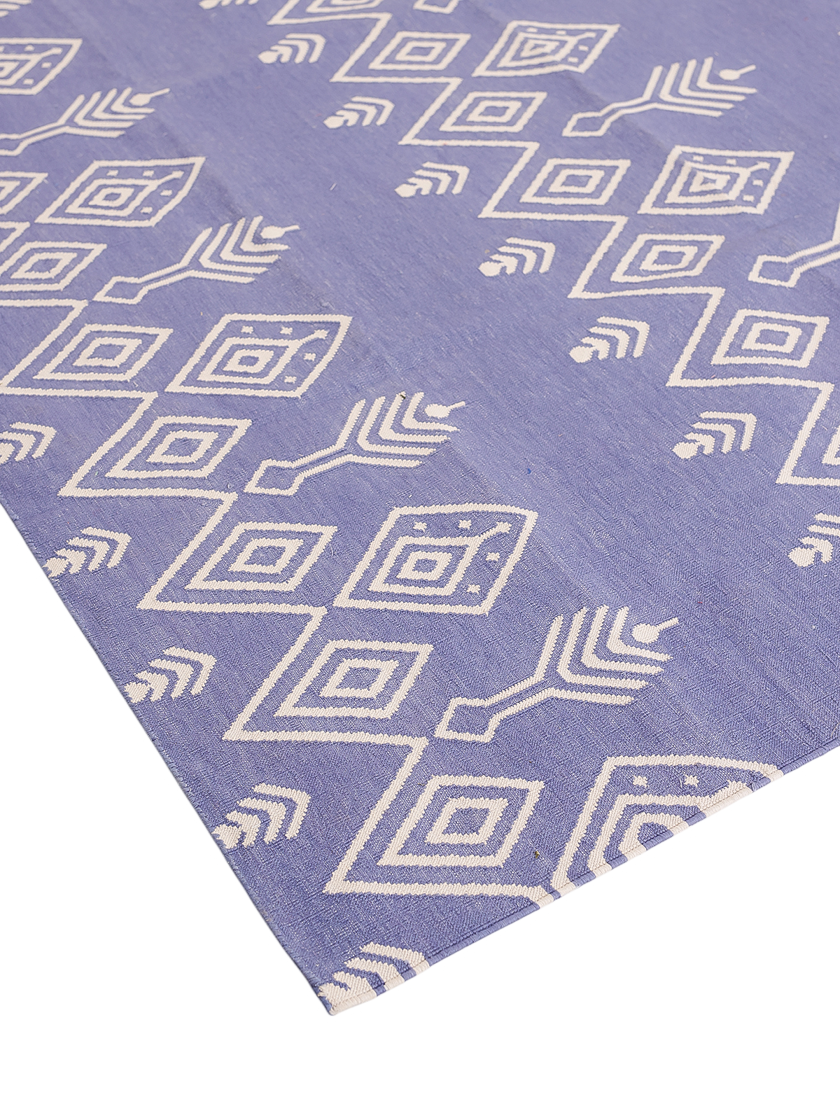 Mistwood Cotton Flatweave Rug close-up showing the cotton weave and surface texture