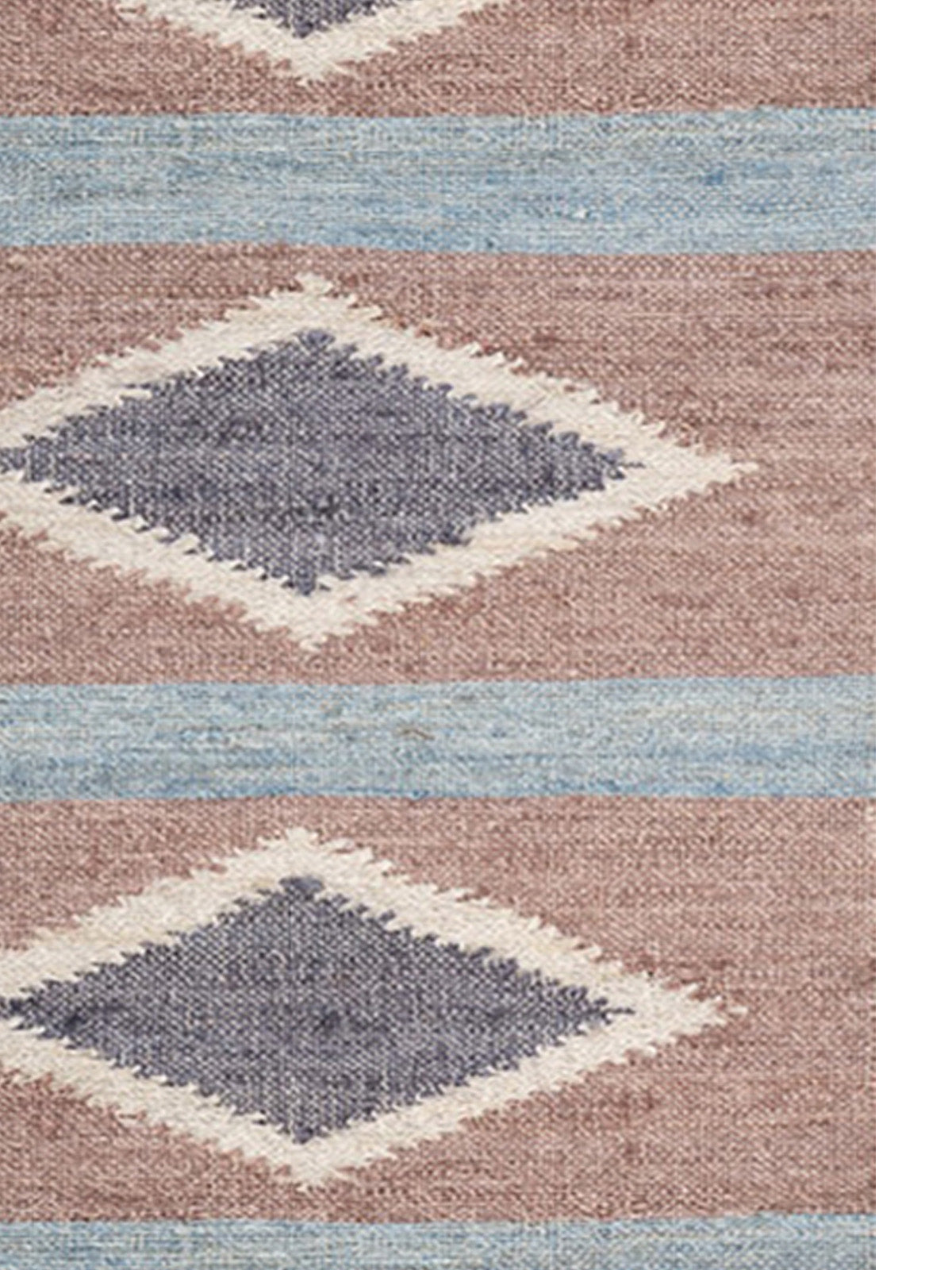 Misty Diamond Horizon Runner close-up showing the wool weave and geometric surface