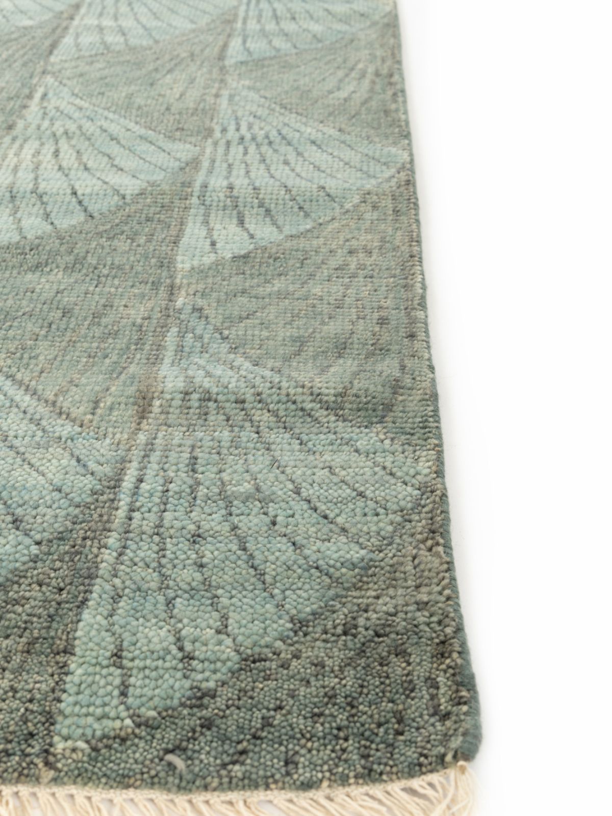 Misty harbor handknotted rug - additional product view showing the wool rug