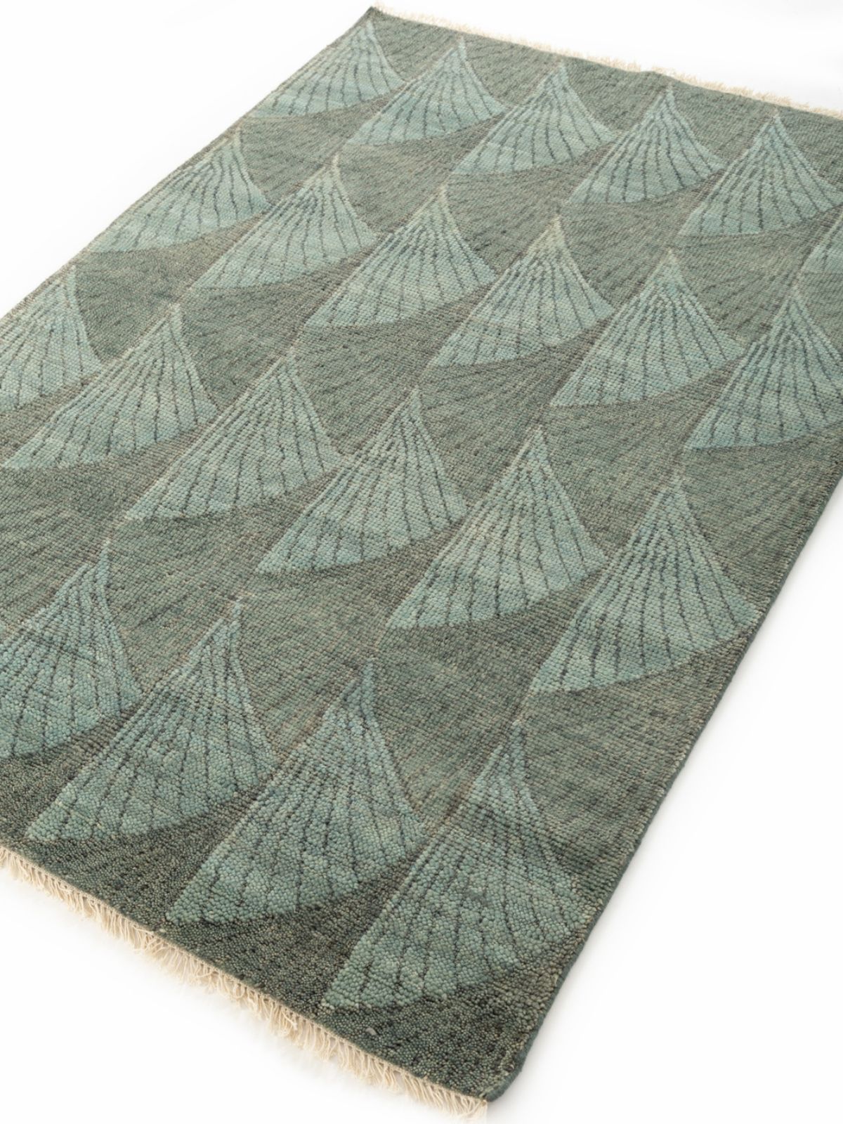 Misty harbor handknotted rug - additional product view showing the wool rug