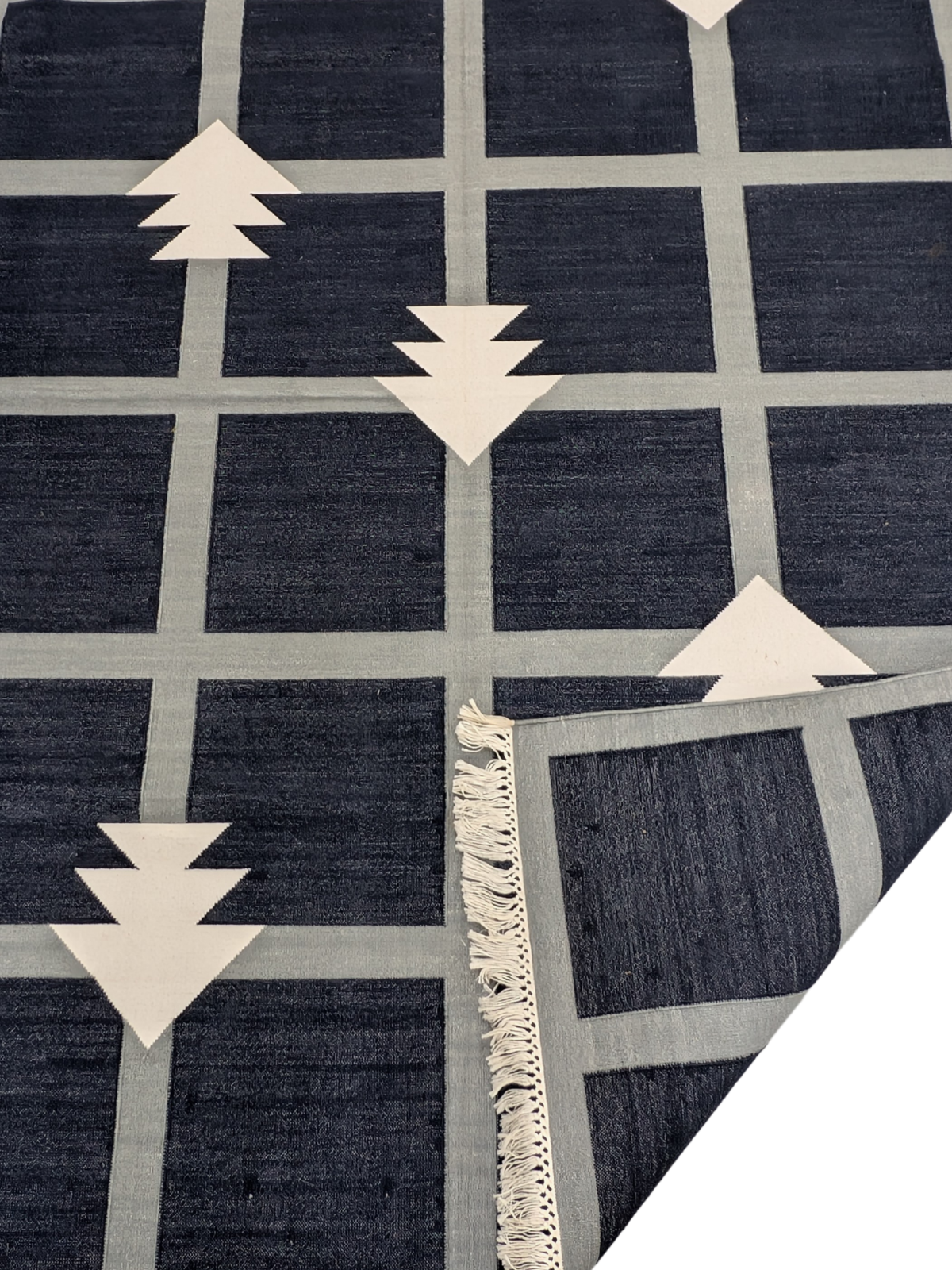 Modern Nomad Rug detail of the traditional motif in cotton