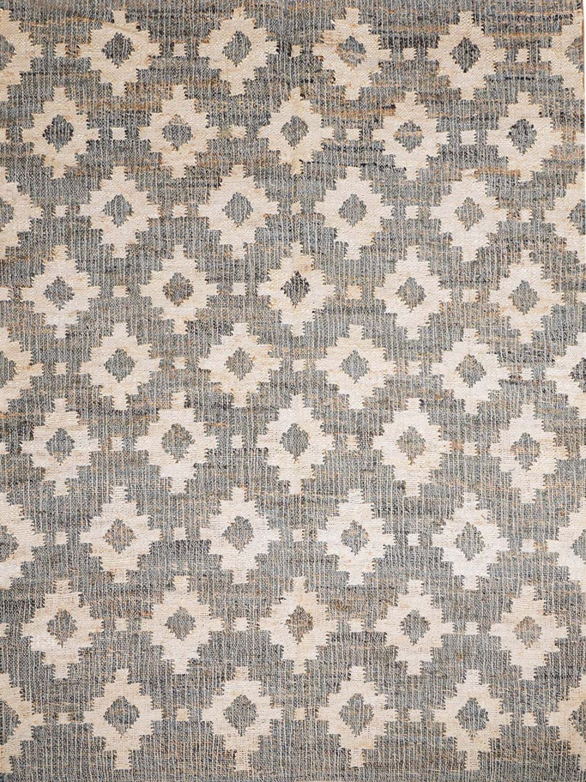 Monochrome Kilim Jute Rug jute rug in black tones