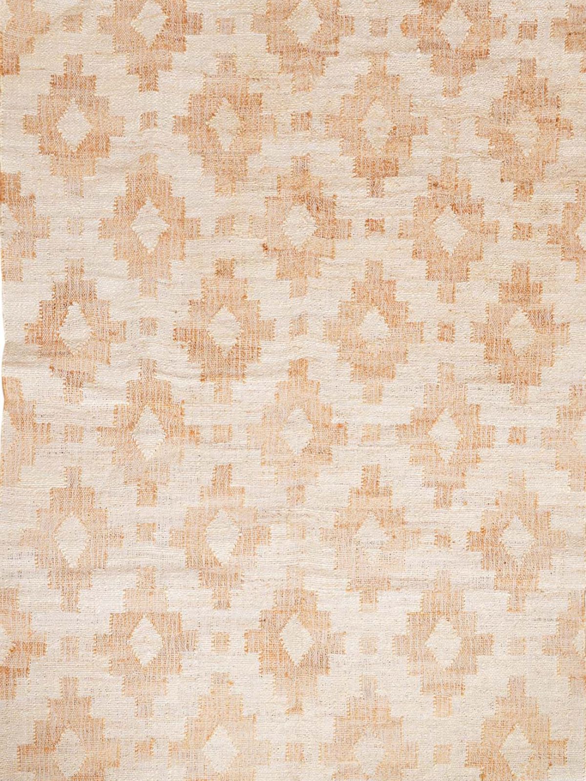 Monochrome multi Kilim Jute Rug jute rug in grey tones, overhead view