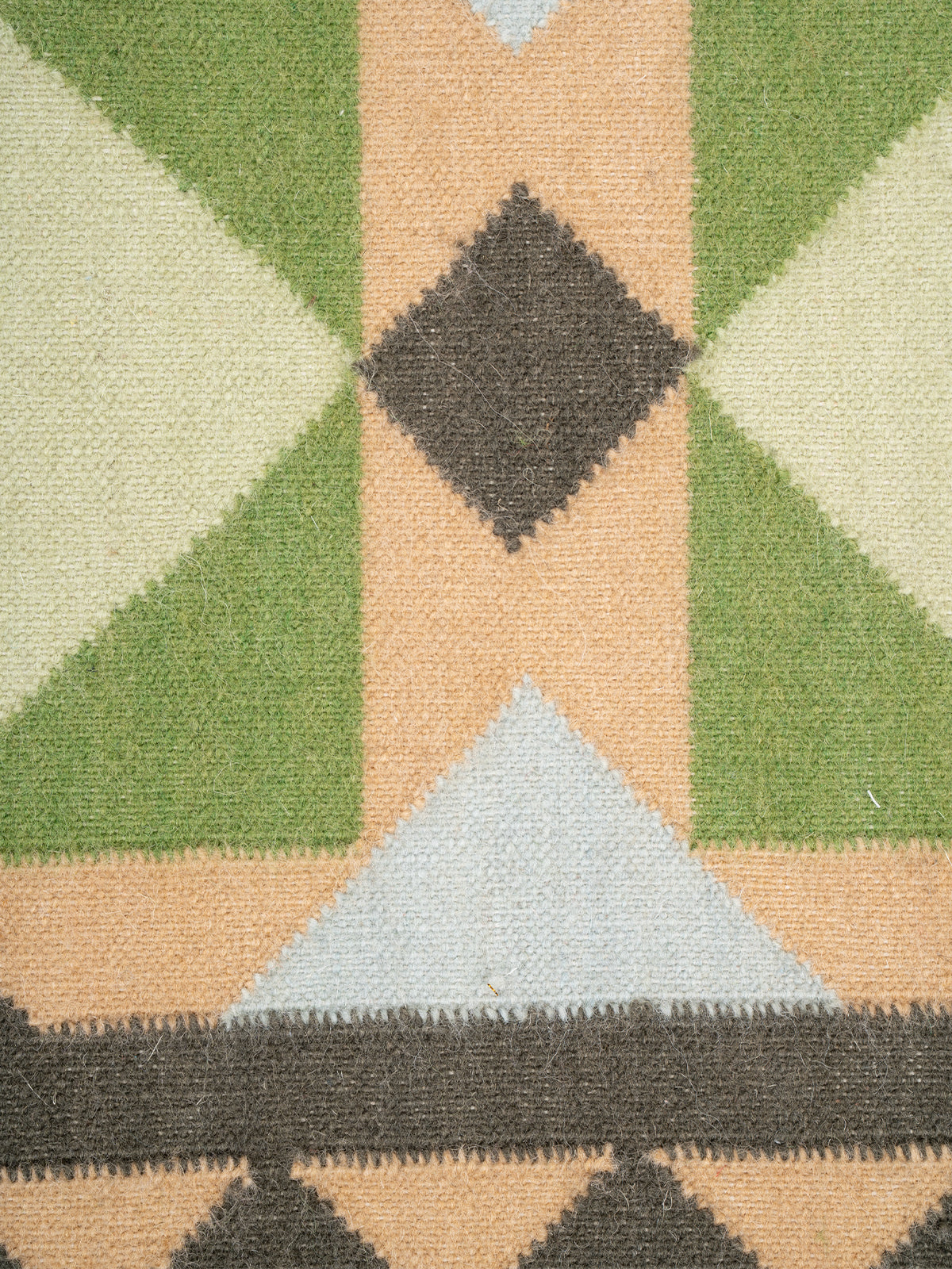 Mosaic Meadow Wool Rug-Sage - additional product view showing the wool rug