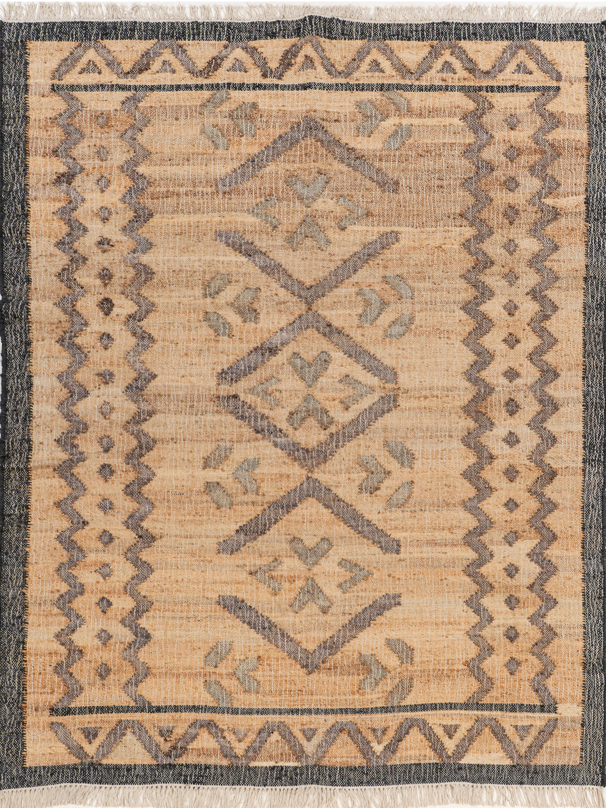 Natural Diamond Check Jute Rug jute rug in neutral tones