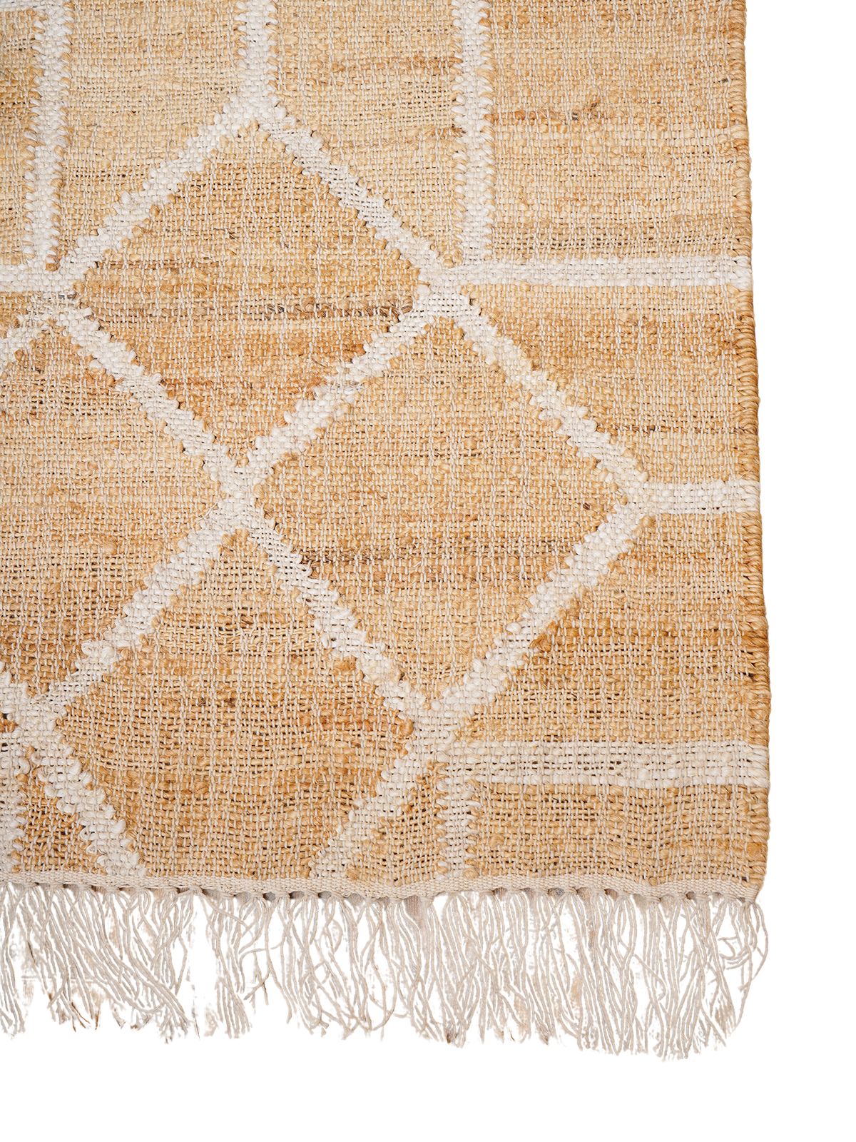 Nomad's Whisper Jute Rug jute rug styled in a living room interior