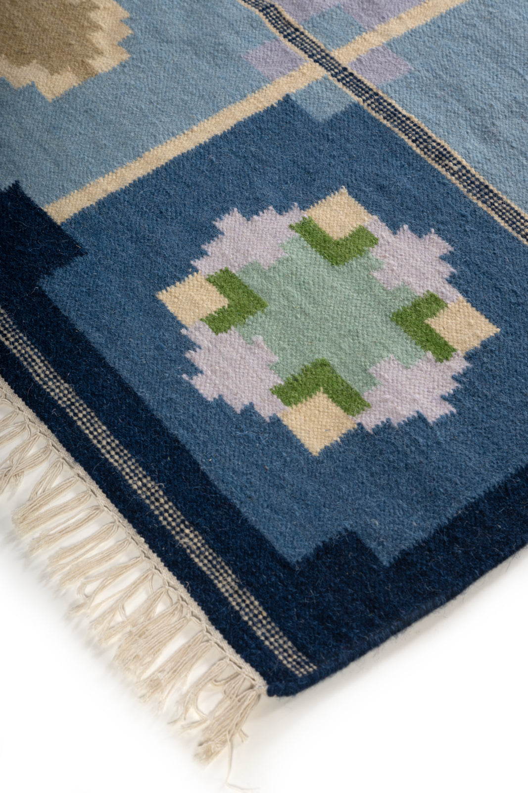 Oceanic Harmony close-up showing the cotton weave and striped pattern