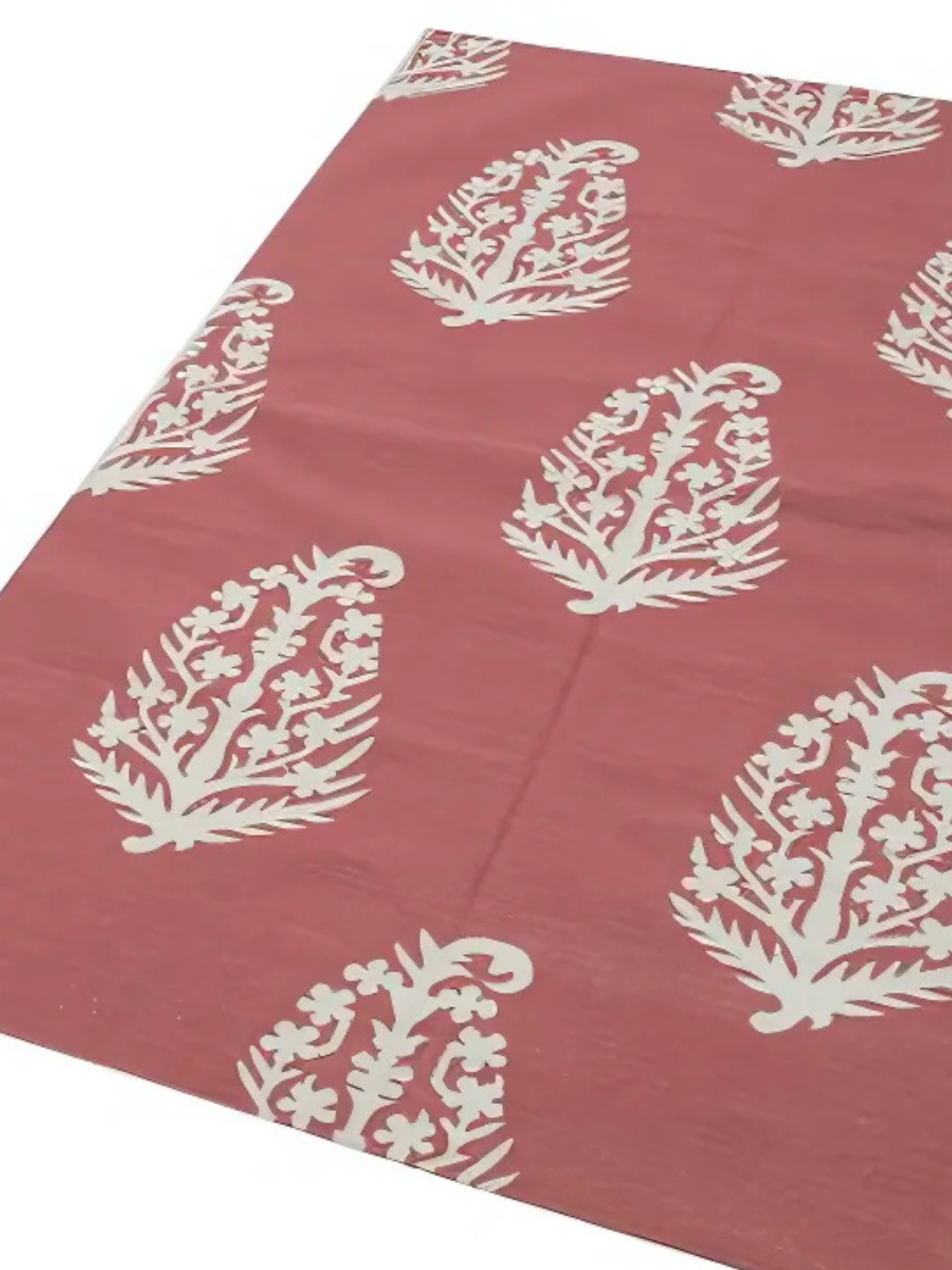 Orchid Elegance Wool Flatweave Rug-Red wool rug styled in a living room interior