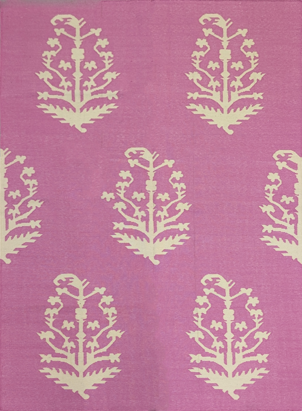 Orchid Elegance Wool Flatweave Rug wool rug in multicoloured tones
