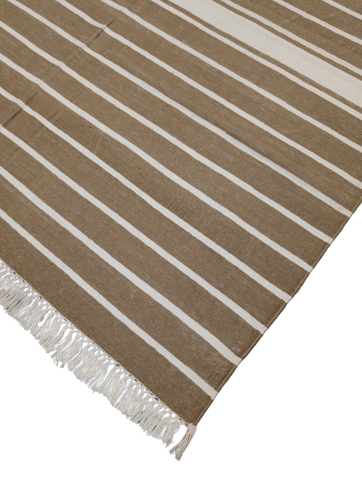 Organic Flow Flatweave close-up showing the cotton weave and surface texture