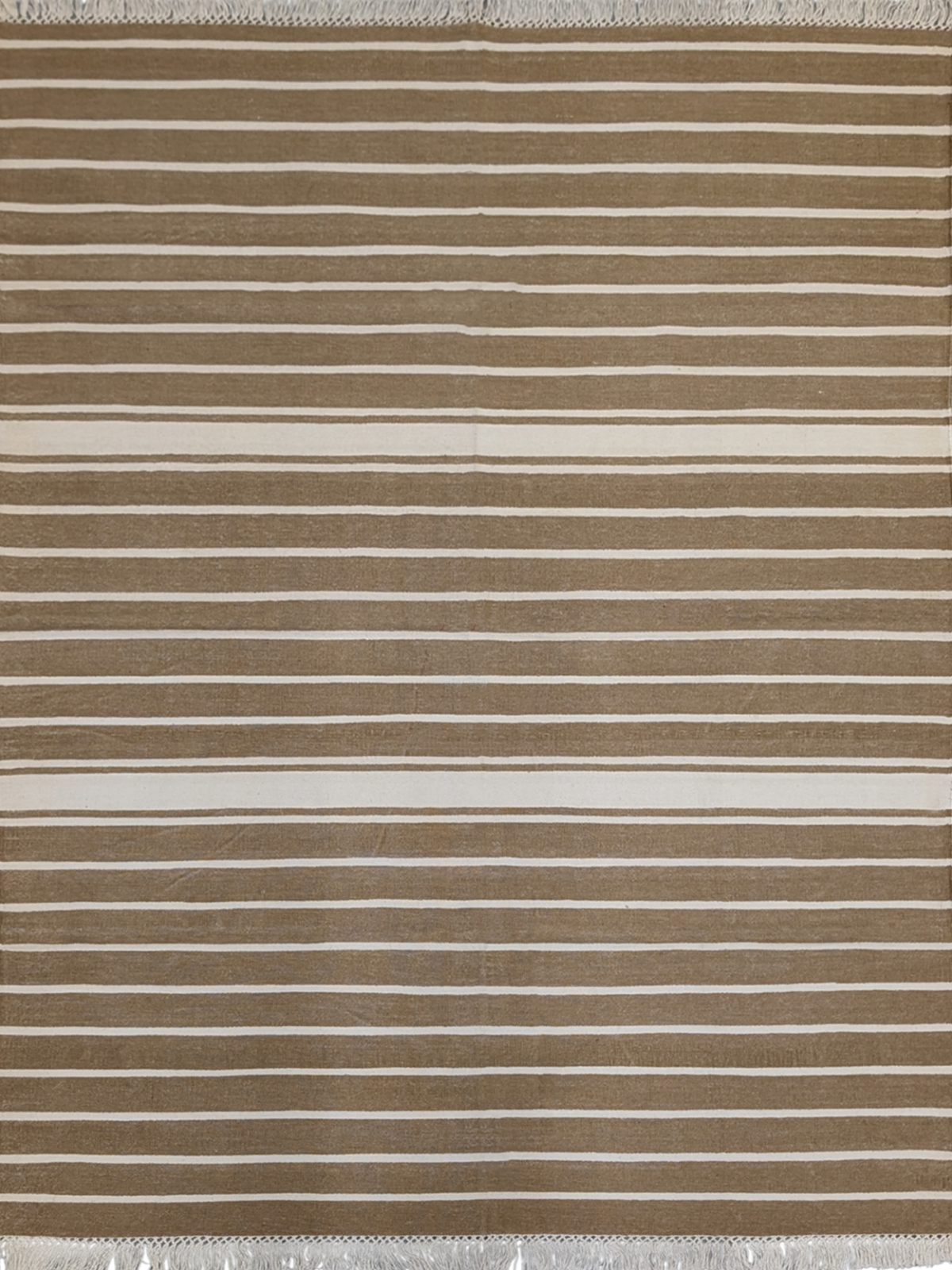 Organic Flow Flatweave cotton rug in neutral tones