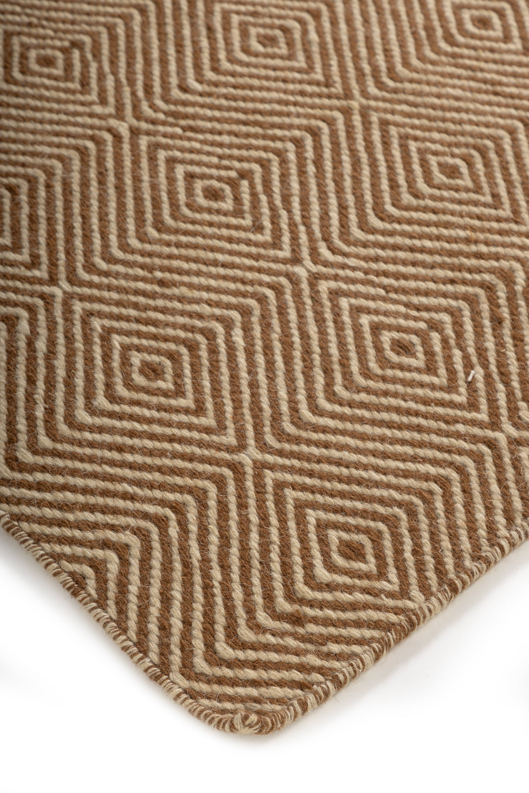 Parallel Peaks Wool Rug close-up showing the wool weave and striped pattern