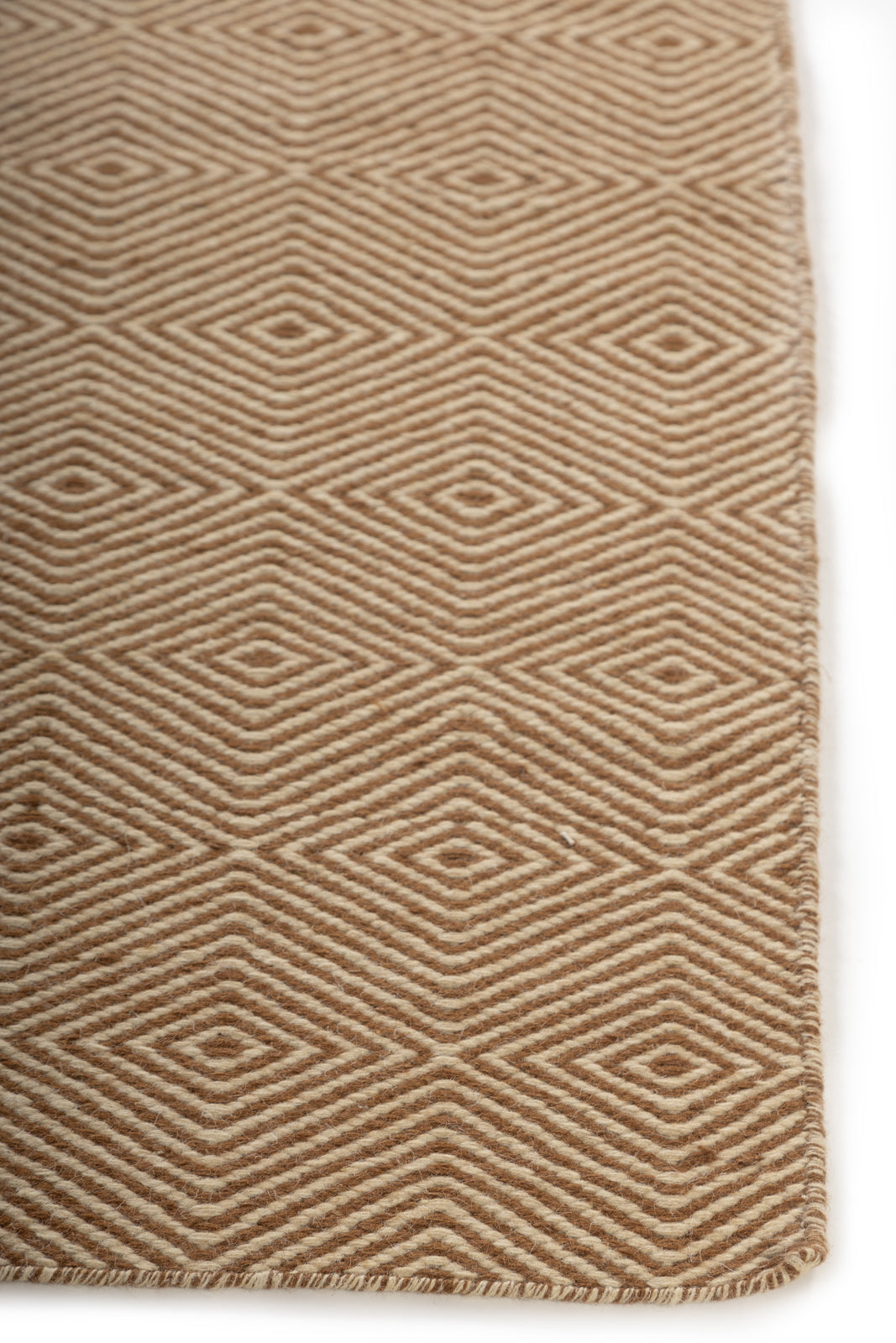 Parallel Peaks Wool Rug wool rug styled in a living room interior