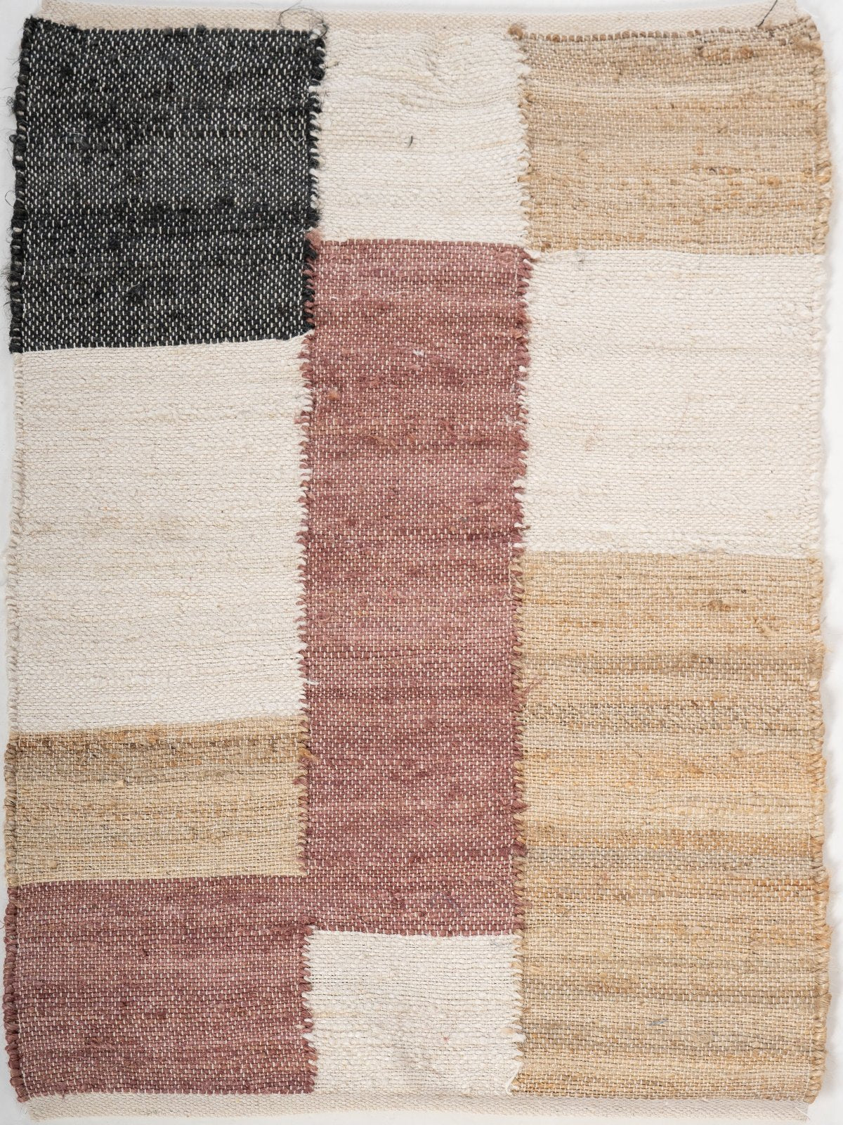 Patchwork of Tranquility Rug wool rug in multicoloured tones