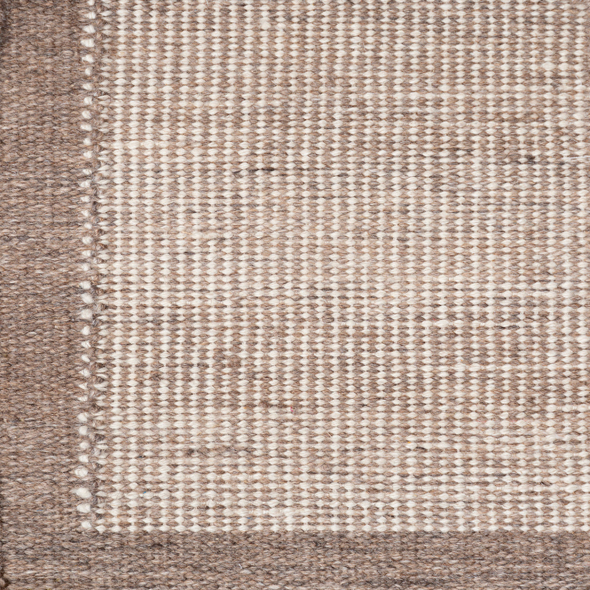 Pathra : Harvest frame afghan wool rug product view in neutral tones