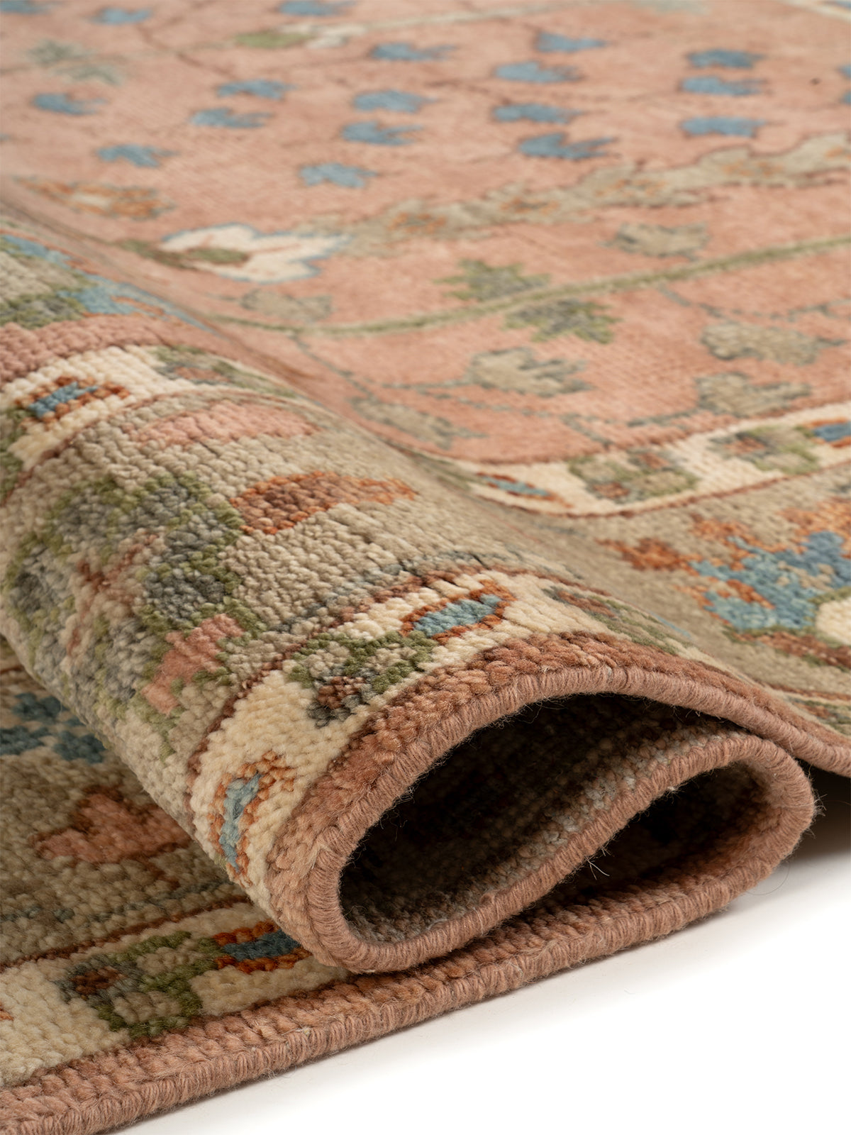 Persian Garden Wool Rug - additional product view showing the handspun wool rug