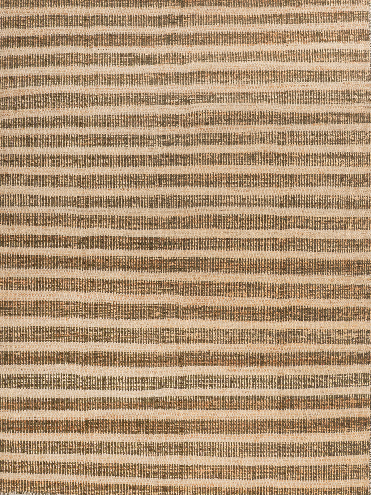 Pinstripe Texture Wool Flatweave wool rug in neutral tones