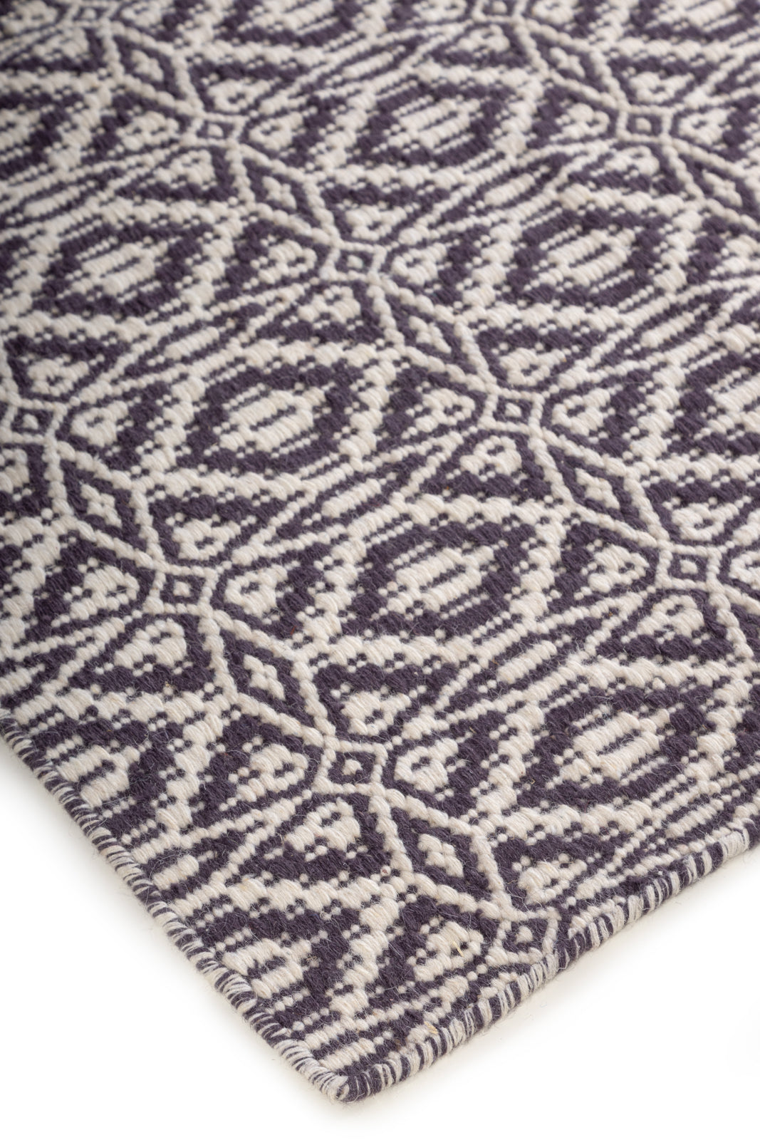 Quiet Shoreline Rug close-up showing the wool weave and striped pattern
