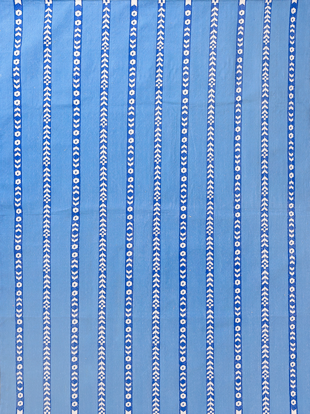 Riverstripe Cotton Flatweave Rug cotton rug in blue tones