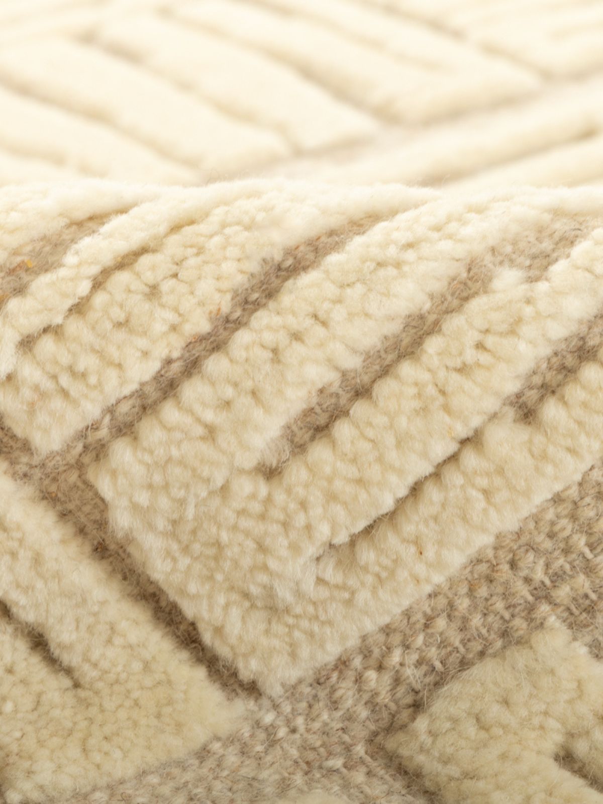 Rocky Ravine Hand-Knotted Rug detail showing the textured wool surface and finishing