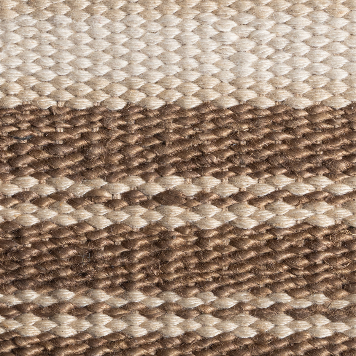 Root & Ridge : Deep Furrow close-up showing the jute weave and striped pattern