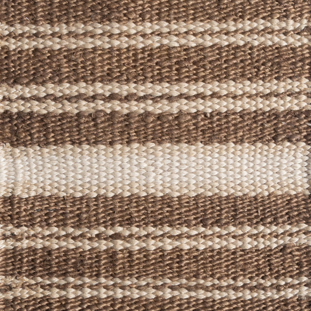 Root & Ridge : Deep Furrow jute rug in brown tones