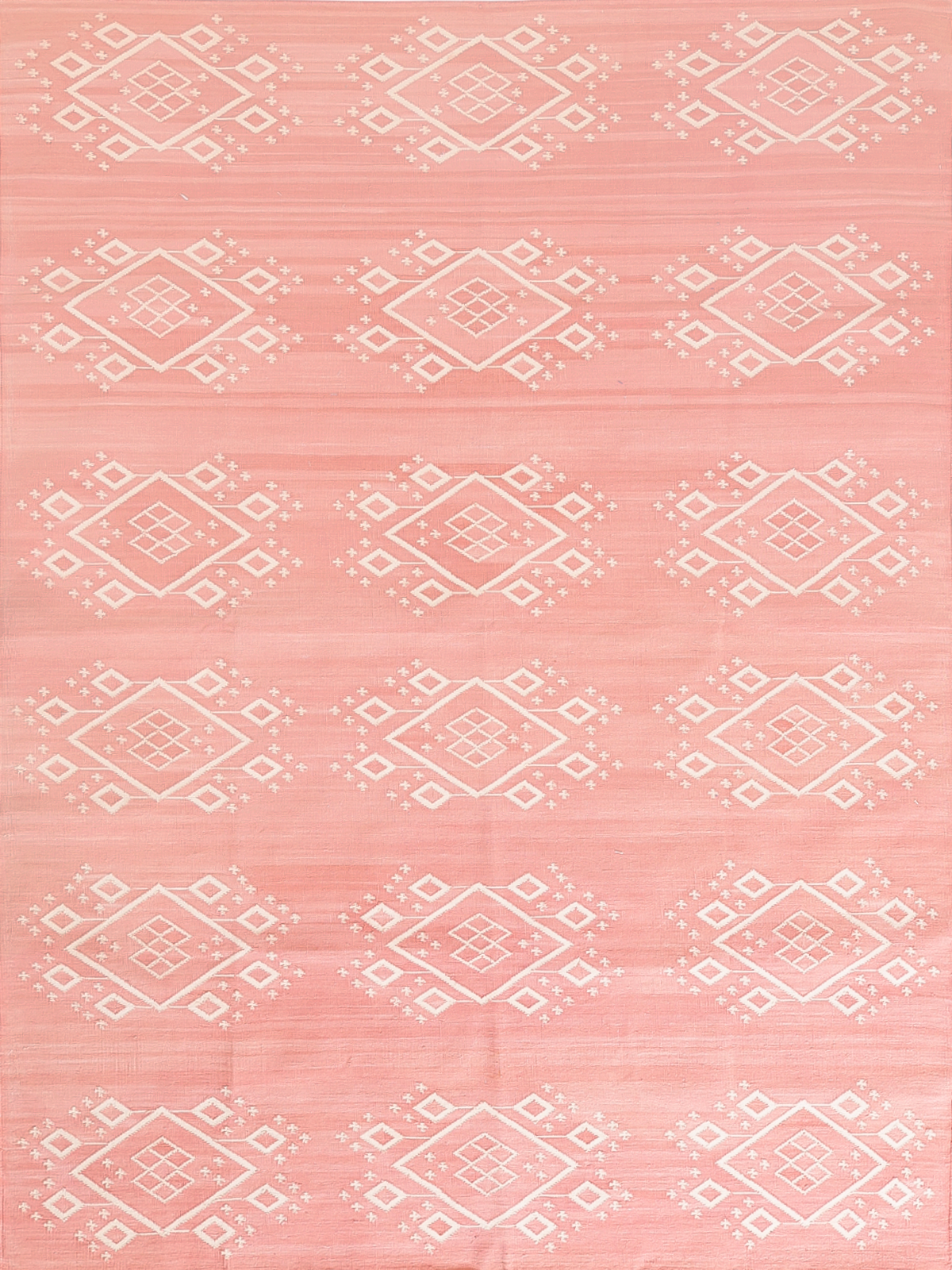 Rosevale Cotton Flatweave Rug cotton rug in pink tones